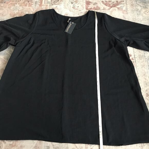 Piphany Cala Bassa Black Tunic Top - Size 2X - New with Tags - Picture 3 of 6